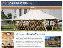 Tablet Screenshot of campingyurts.com